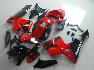Großhandel Honda CBR600RR Motorrad Verkleidung 2005-2006 - Rot Glanzendes Schwarz