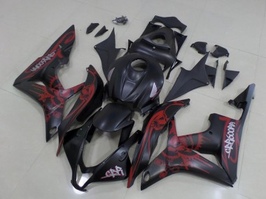 Großhandel Honda CBR600RR Motorrad Verkleidung 2007-2008 - Matt Schwarz Rot Schadel