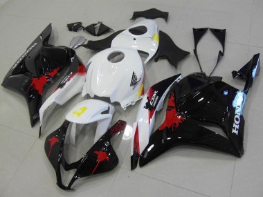 Großhandel Honda CBR600RR Motorrad Verkleidungen Kit 2009-2012 - Weiss Rot Glanzendes Schwarz
