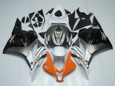 Großhandel Honda CBR600RR Motorrad Verkleidung 2009-2012 - Weiss Silber Orange Glanzendes Schwarz