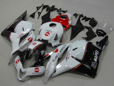 Großhandel Honda CBR600RR Motorrad Verkleidung 2009-2012 - Weiss Rot Glanzendes Schwarz Konica Minolta