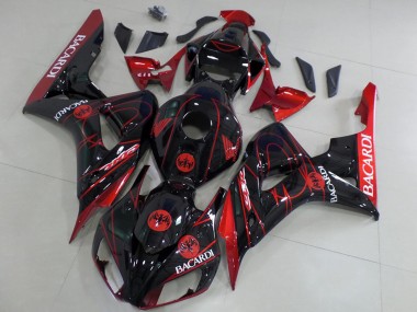 Großhandel Honda CBR1000RR Motorrad Verkleidung 2006-2007 - Rot Glanzendes Schwarz Bacardi