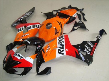Großhandel Honda CBR1000RR Motorrad Verkleidung 2006-2007 - Orange Weiss Rot Glanzendes Schwarz New Repsol
