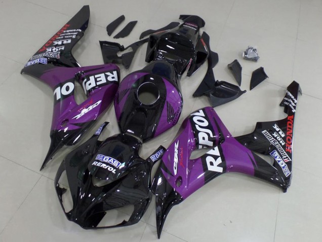 Großhandel Honda CBR1000RR Motorrad Verkleidung 2006-2007 - Glanzendes Schwarz Lila Repsol