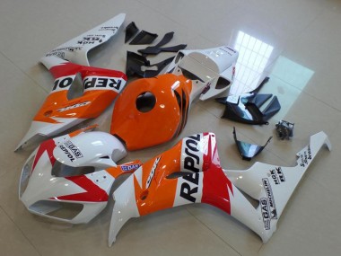 Großhandel Honda CBR1000RR Motorrad Verkleidung 2006-2007 - Orange Weiss Rot Glanzendes Schwarz Repsol