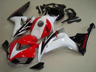 Großhandel Honda CBR1000RR Motorrad Verkleidungen Kit 2006-2007 - Weiss Rot Glanzendes Schwarz