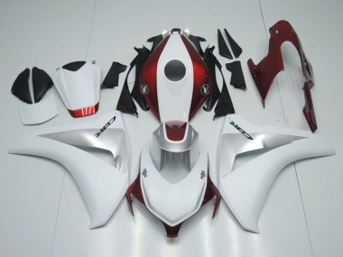 Großhandel Honda CBR1000RR Motorrad Verkleidung 2008-2011 - Weiss Silber Bonbon Rot