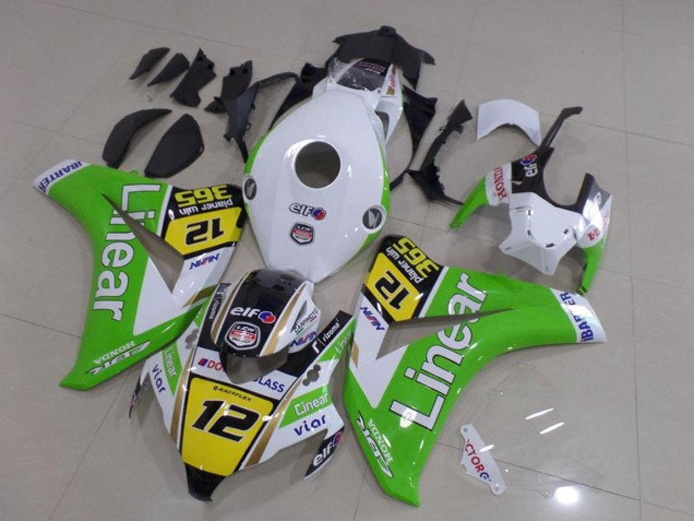 Großhandel Honda CBR1000RR Motorrad Verkleidung 2008-2011 - Weiss Grun Gelb Glanzendes Schwarz Liniear 12