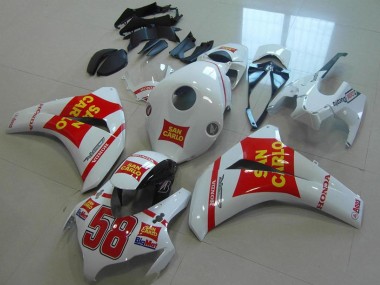 Großhandel Honda CBR1000RR Motorrad Verkleidung 2008-2011 - Weiss Rot Gelb San Carlo 58