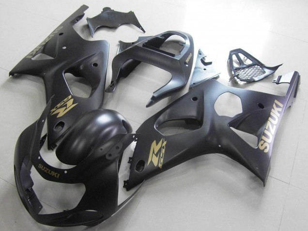 Großhandel Suzuki GSXR 1000 Motorrad Verkleidung 2000-2002 - Matt Schwarz Gold Aufkleber