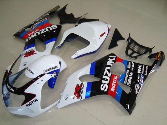 Großhandel Suzuki GSXR 1000 Motorrad Verkleidung 2000-2002 - Weiss Blau Schwarz Rot Motul