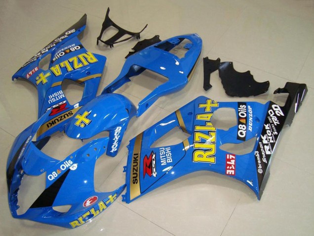 Großhandel Suzuki GSXR 1000 Motorrad Verkleidung 2003-2004 - Blau Gold Schwarz Rizla