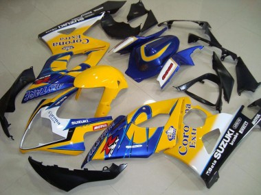 Großhandel Suzuki GSXR 1000 Motorrad Verkleidung 2005-2006 - Gelb Weiss Schwarz Corona