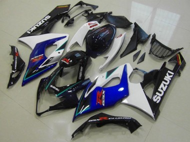 Großhandel Suzuki GSXR 1000 Motorrad Verkleidung 2005-2006 - Weiss Blau Glanzendes Schwarz