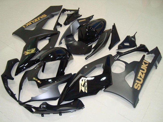 Großhandel Suzuki GSXR 1000 Motorrad Verkleidung 2005-2006 - Glanzendes Schwarz Matt Schwarz Gold Aufkleber