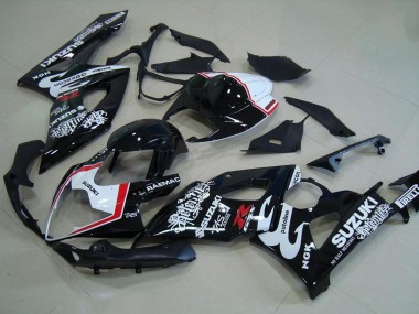 Großhandel Suzuki GSXR 1000 Motorrad Verkleidung 2005-2006 - Glanzendes Schwarz Weiss Rot Relentless