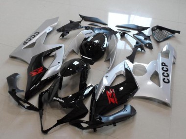 Großhandel Suzuki GSXR 1000 Motorrad Verkleidung Kit 2005-2006 - Silber Schwarz Rot