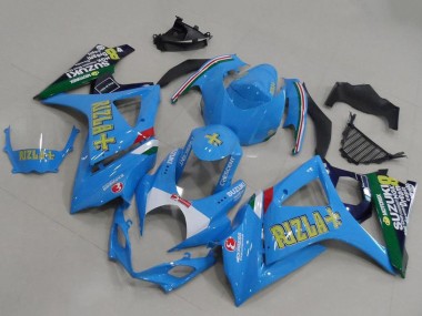 Großhandel Suzuki GSXR 1000 Motorrad Verkleidung 2007-2008 - Blau Weiss Gelb Schwarz Rizla