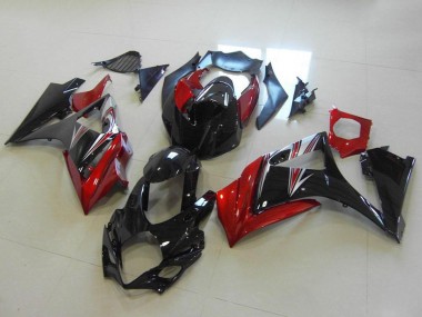 Großhandel Suzuki GSXR 1000 Motorrad Verkleidung 2007-2008 - Rot Glanzendes Schwarz Kein Aufkleber