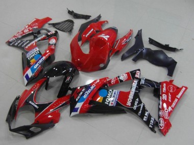 Großhandel Suzuki GSXR 1000 Motorrad Verkleidung 2007-2008 - Rot Schwarz Blau Weiss JOMO