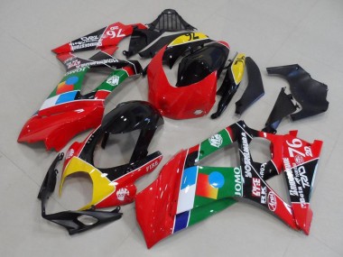 Großhandel Suzuki GSXR 1000 Motorrad Verkleidung 2007-2008 - Rot Gelb Schwarz Blau Weiss Grun