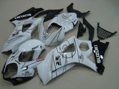 Großhandel Suzuki GSXR 1000 Motorrad Verkleidung 2007-2008 - Weiss Schwarz Corona
