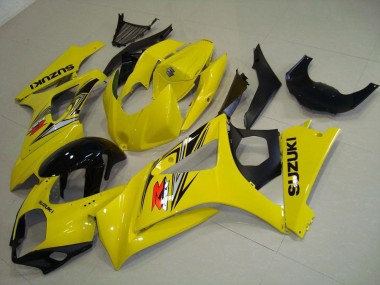 Großhandel Suzuki GSXR 1000 Motorrad Verkleidung 2007-2008 - Gelb Glanzendes Schwarz