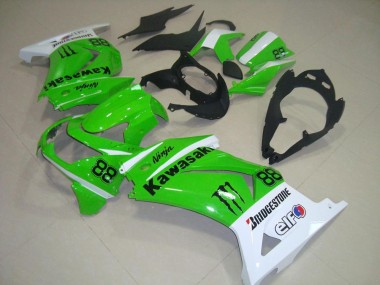 Großhandel Kawasaki ZX250R Motorrad Verkleidung 2008-2012 - Weiss Grun Schwarz Monster 88