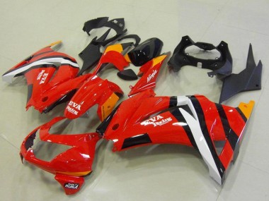 Großhandel Kawasaki ZX250R Motorrad Verkleidung 2008-2012 - Rot Orange Weiss Schwarz EVA Rennen