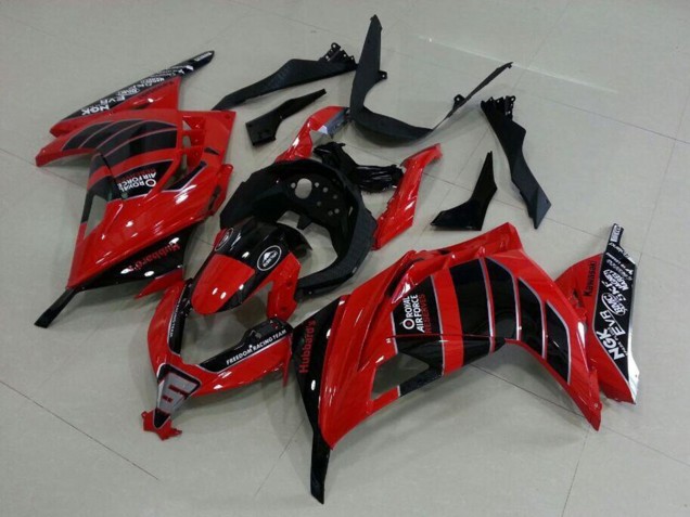 Großhandel Kawasaki ZX300R Motorrad Verkleidung 2013-2018 - Rot Schwarz Air Force