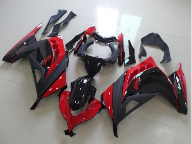 Großhandel Kawasaki ZX300R Motorrad Verkleidung 2013-2018 - Rot Glanzendes Schwarz Matt Schwarz