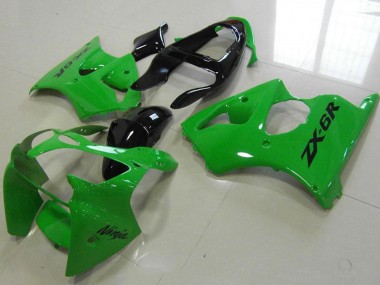 Großhandel Kawasaki ZX6R Motorrad Verkleidung 2000-2002 - Grun Glanzendes Schwarz