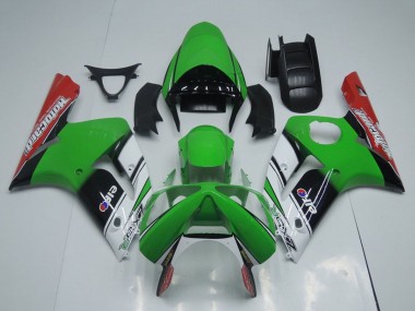 Großhandel Kawasaki ZX6R Motorrad Verkleidung 2003-2004 - Grun Weiss Schwarz Rot Motocard