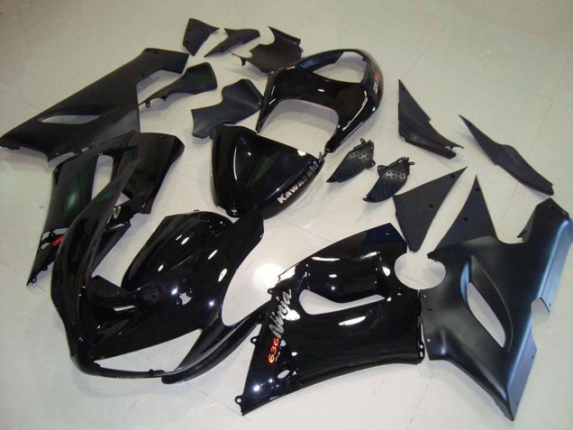 Großhandel Kawasaki ZX6R Motorrad Verkleidung 2005-2006 - Glanzendes Schwarz Matt Schwarz Silber Rot
