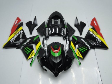 Großhandel Kawasaki ZX10R Motorrad Verkleidung 2004-2005 - Glanzendes Schwarz Rot Gelb Grun Monster