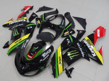 Großhandel Kawasaki ZX10R Motorrad Verkleidung 2006-2007 - Glanzendes Schwarz Rot Gelb Grun Monster