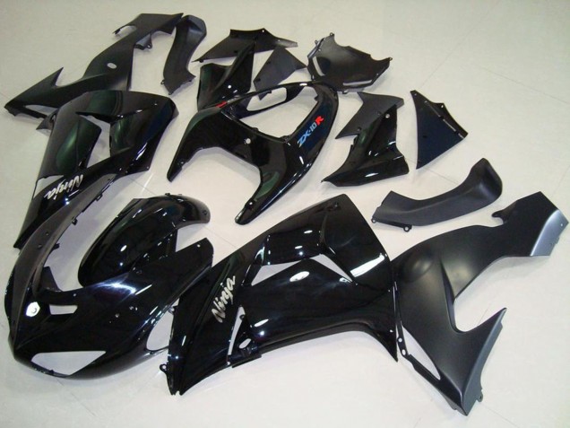 Großhandel Kawasaki ZX10R Motorrad Verkleidung 2006-2007 - Glanzendes Schwarz Matt Schwarz Weiss Ninja