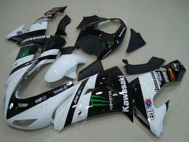 Großhandel Kawasaki ZX10R Motorrad Verkleidung 2006-2007 - Weiss Glanzendes Schwarz Grun Elf Monster