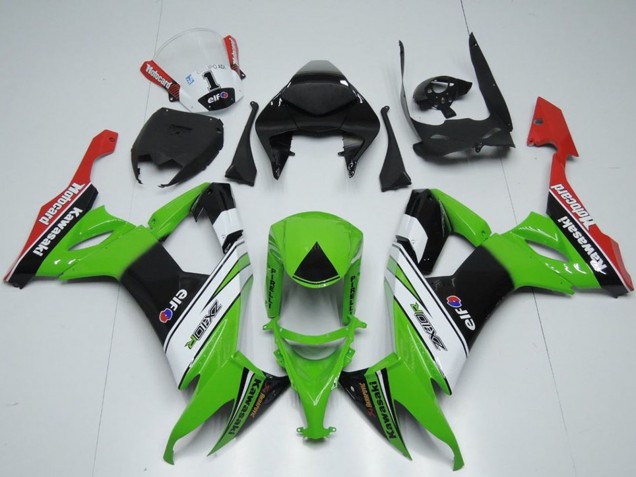 Großhandel Kawasaki ZX10R Motorrad Verkleidung 2008-2010 - Grun Weiss Schwarz Rot Elf Motorrad