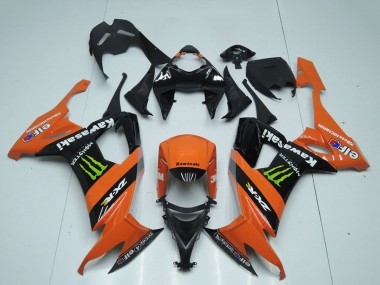 Großhandel Kawasaki ZX10R Motorrad Verkleidung 2008-2010 - Orange Schwarz Grun Monster