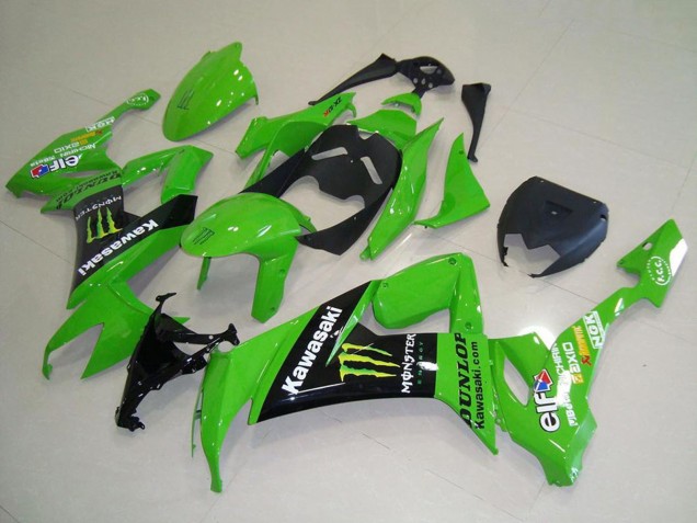 Großhandel Kawasaki ZX10R Motorrad Verkleidung 2008-2010 - Grun Glanzendes Schwarz Gelb Monster