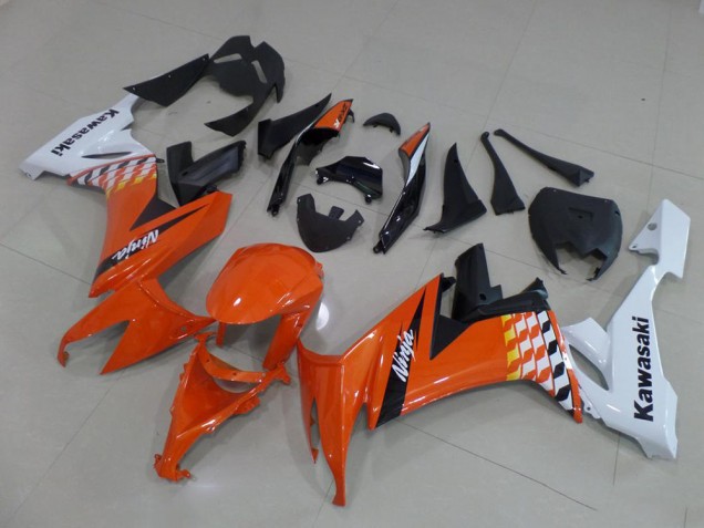 Großhandel Kawasaki ZX10R Motorrad Verkleidung 2008-2010 - Weiss Orange Schwarz