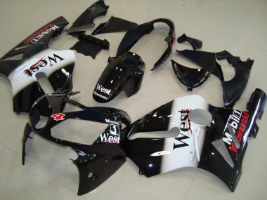 Großhandel Kawasaki ZX12R Motorrad Verkleidung 2002-2006 - Glanzendes Schwarz Weiss West Rot