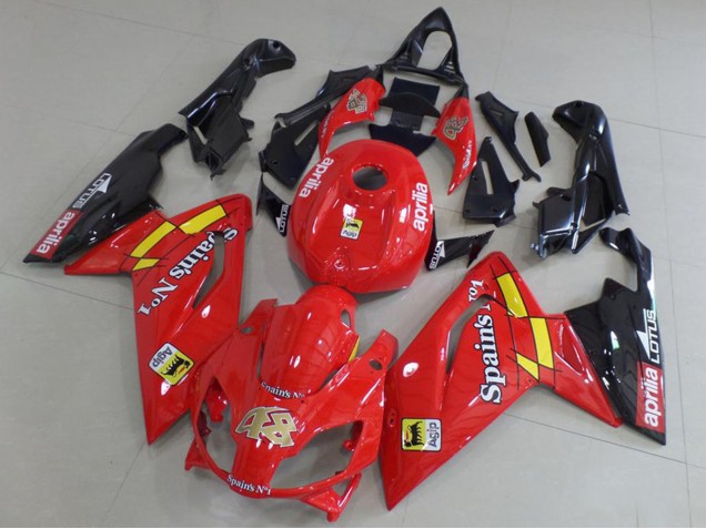 Großhandel Aprilia RS125 Motorrad Verkleidung 2006-2011 - Rot Schwarz Gelb