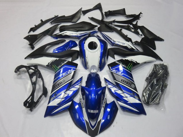 Großhandel Yamaha YZF R3 Motorrad Verkleidung 2015-2018 - Blau Weiss Schwarz Grun Monster
