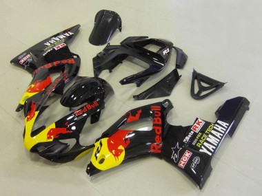 Großhandel Yamaha YZF R1 Motorrad Verkleidung 2000-2001 - Glanzendes Schwarz Gelb Red Bull
