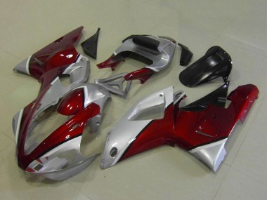 Großhandel Yamaha YZF R1 Motorrad Verkleidung 2000-2001 - Silber Kastanienbraun Rot