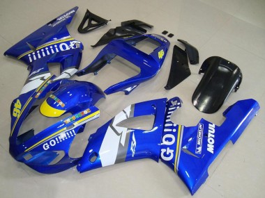Großhandel Yamaha YZF R1 Motorrad Verkleidung 2000-2001 - Blau Weiss Gelb Motul 46