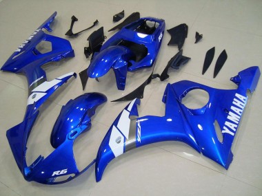Großhandel Yamaha YZF R6 Motorrad Verkleidung 2003-2004 - Blau Weiss OEM Stil