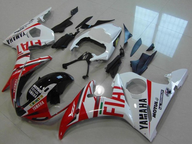 Großhandel Yamaha YZF R6 Motorrad Verkleidung 2003-2004 - Weiss Rot Fiat Michelin Motul